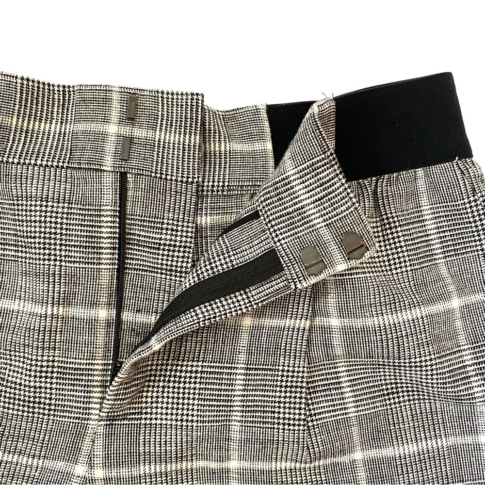 Alice + Olivia Women’s Gray Plaid Stretch Toggle Joggers, size 8, Pockets, EUC - Picture 6 of 8